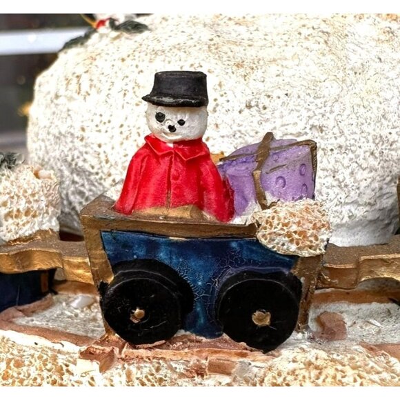 VTG Musical Bear with Train Wind Up Christmas Holiday Collection Santa N… - Picture 9 of 12